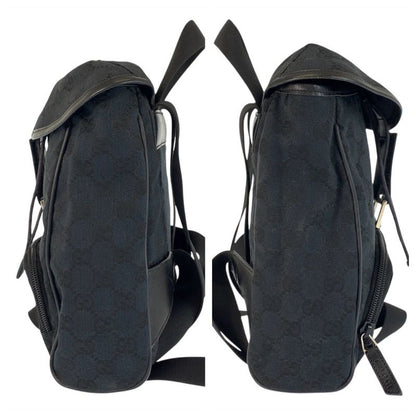 Gucci Black Silver GG Canvas Leather 019 Backpack