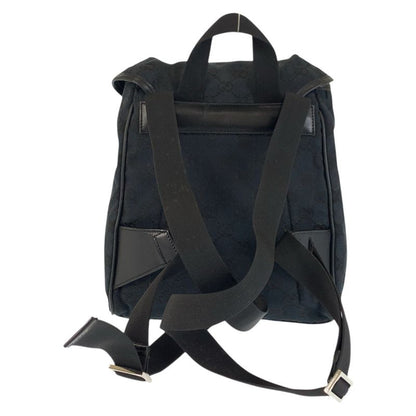 Gucci Black Silver GG Canvas Leather 019 Backpack