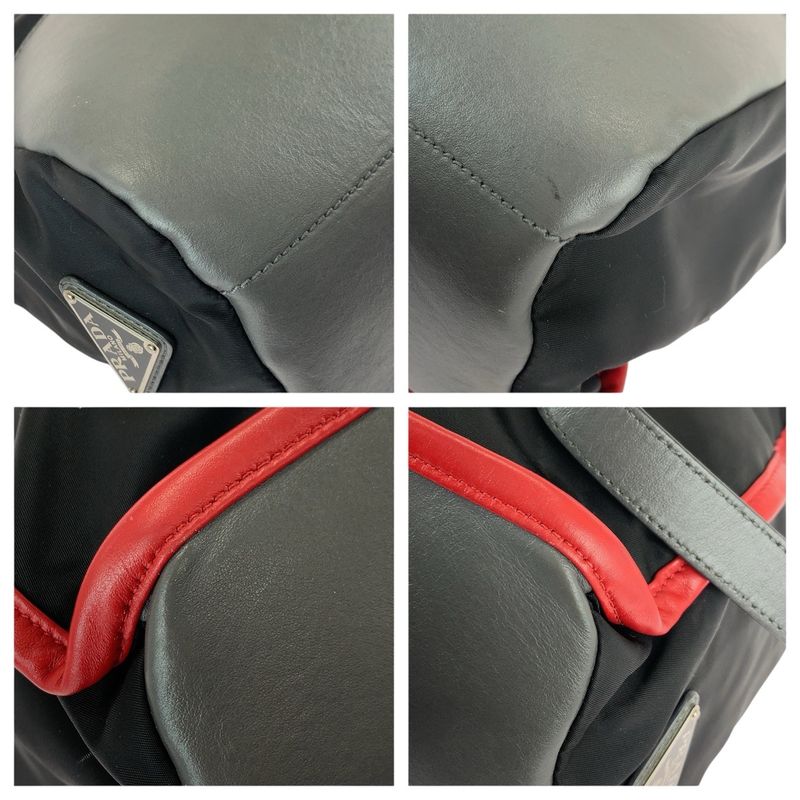Prada Tessuto 2-Way Black Nylon Leather Backpack