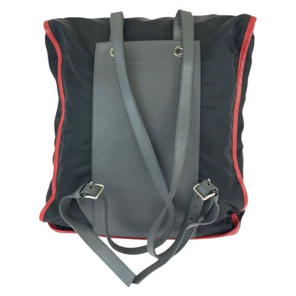 Prada Tessuto 2-Way Black Nylon Leather Backpack