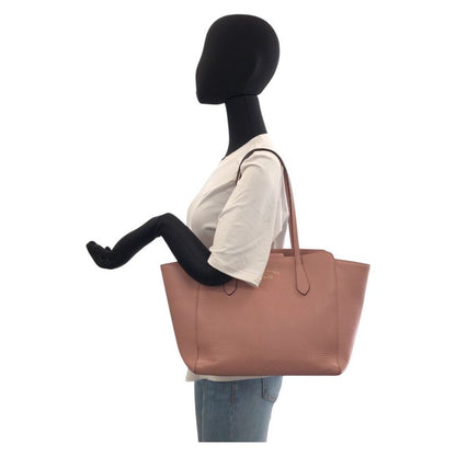 Gucci Swing Pink Leather Tote Shoulder Bag