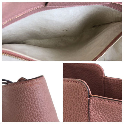 Gucci Swing Pink Leather Tote Shoulder Bag
