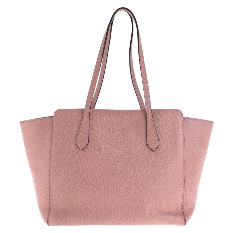 Gucci Swing Pink Leather Tote Shoulder Bag