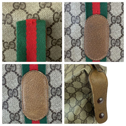 Gucci Vintage Sherry Line Vintage Beige Brown GG Supreme Canvas