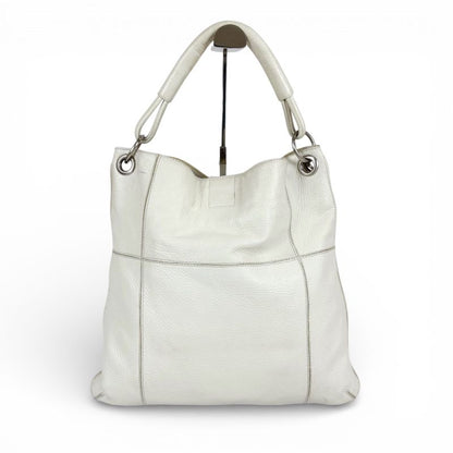 Bottega Veneta Shoulder Bag Leather White Hobo