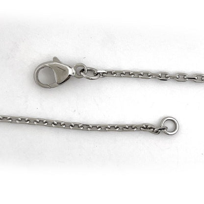 Hermes Mini Pop Necklace Pop Logo Necklace Metal Silver Pink