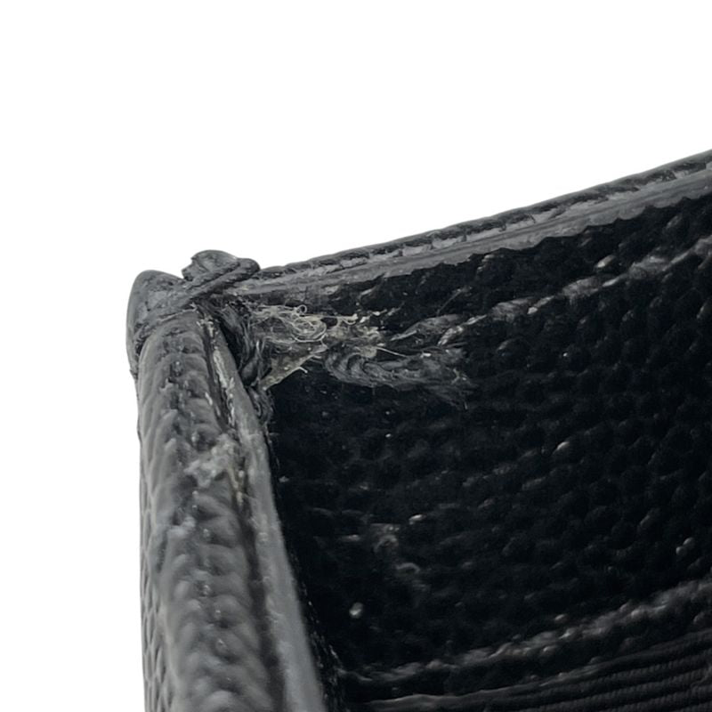 Saint Laurent Yves Logo Chain Shoulder Bag Leather Black