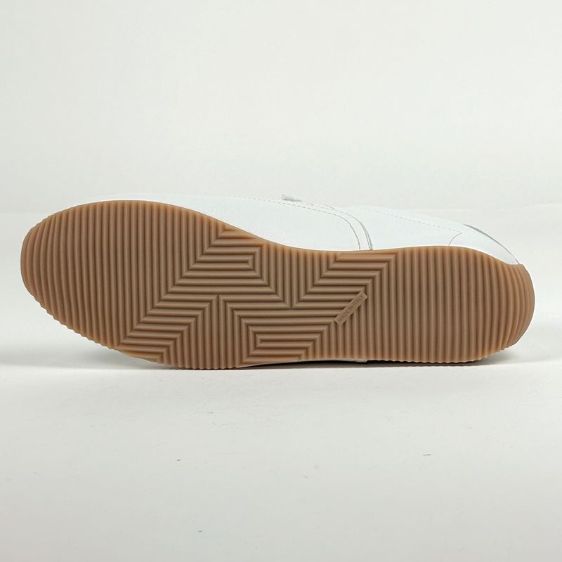 Hermes Master Logo Stitch Sneakers Leather White