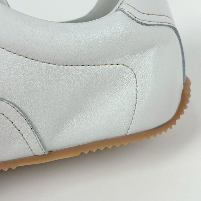Hermes Master Logo Stitch Sneakers Leather White