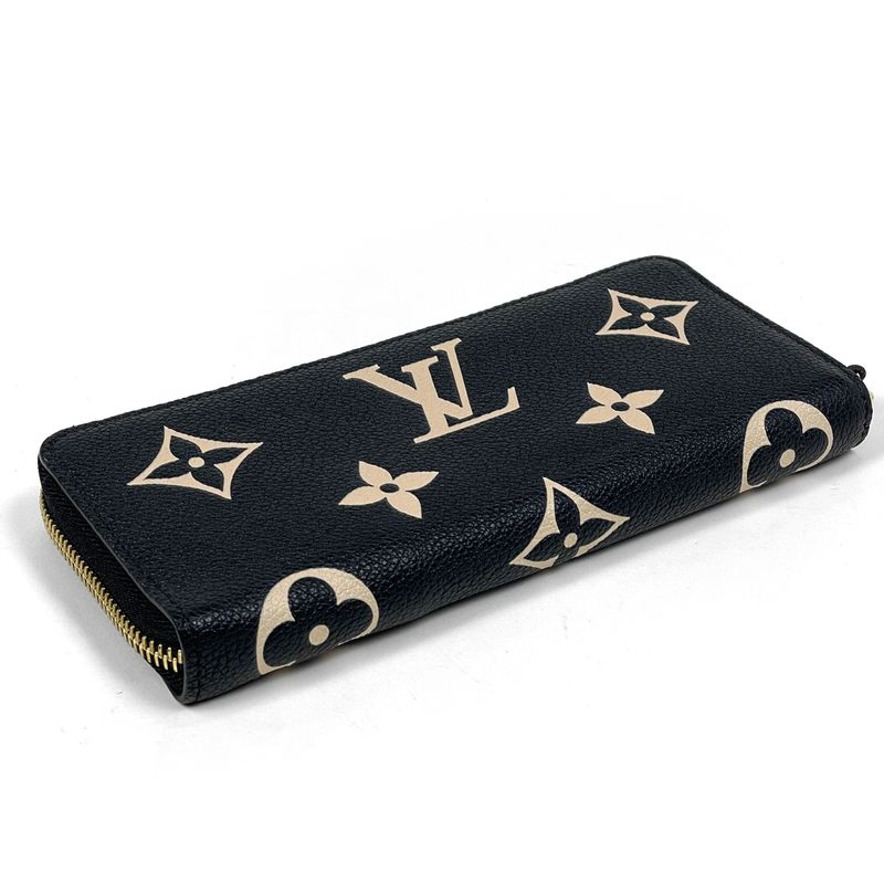 Louis Vuitton Portefeuille Clemence Zip Around Bicolor Wallet Monogram