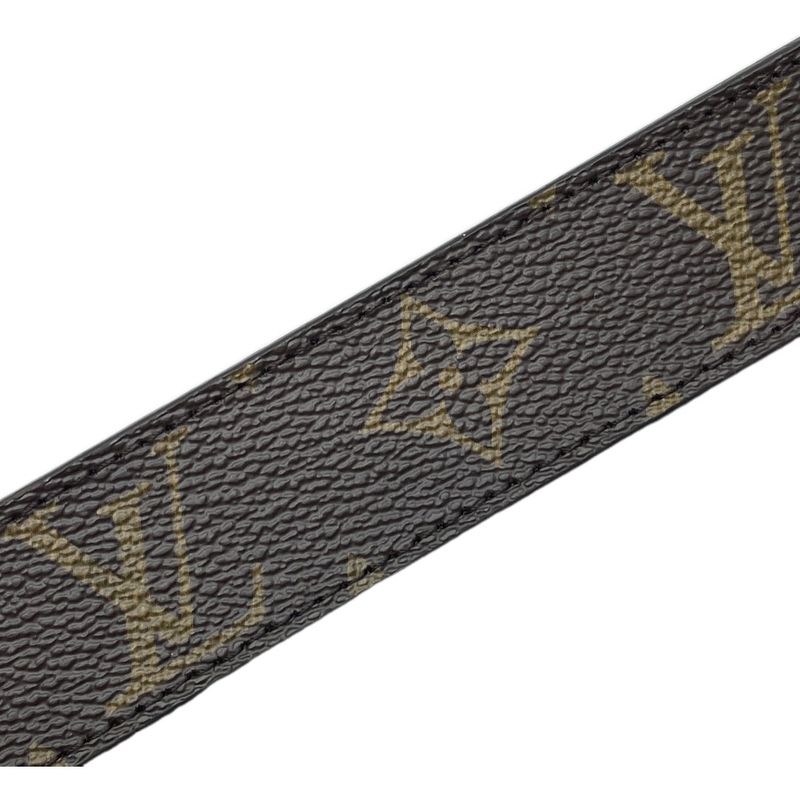 Louis Vuitton Belt Ceinture Monogram Canvas Brown Gold