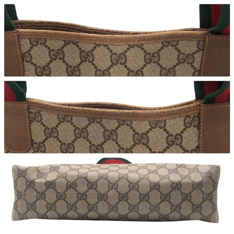 Gucci Vintage Sherry Line GG Supreme Brown 39.02 Tote