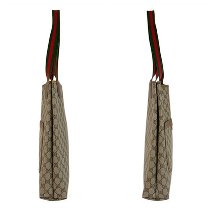 Gucci Vintage Sherry Line Beige GG Supreme Canvas Tote