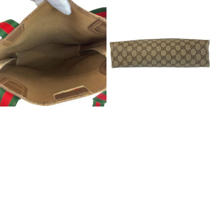 Gucci Vintage Sherry Line Beige GG Supreme Canvas Tote