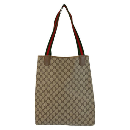 Gucci Vintage Sherry Line Beige GG Supreme Canvas Tote