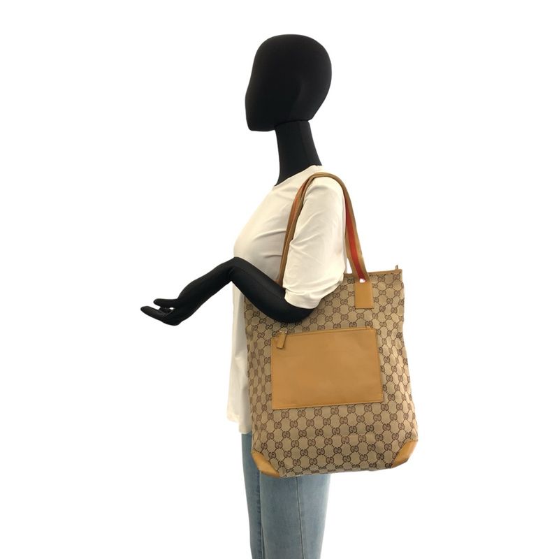 Gucci Sherry Line Beige Master de GG Canvas Leather 019 Tote