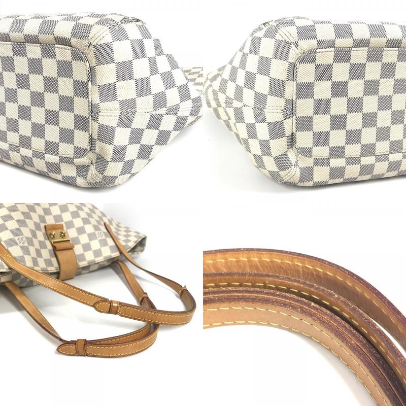 Louis Vuitton Shoulder Bag Salina PM Damier Azur Canvas White