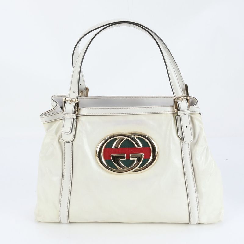Gucci Sherry Line Interlocking Leather Tote Shoulder A4