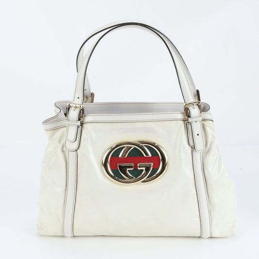 Gucci Sherry Line Interlocking Leather Tote Shoulder A4