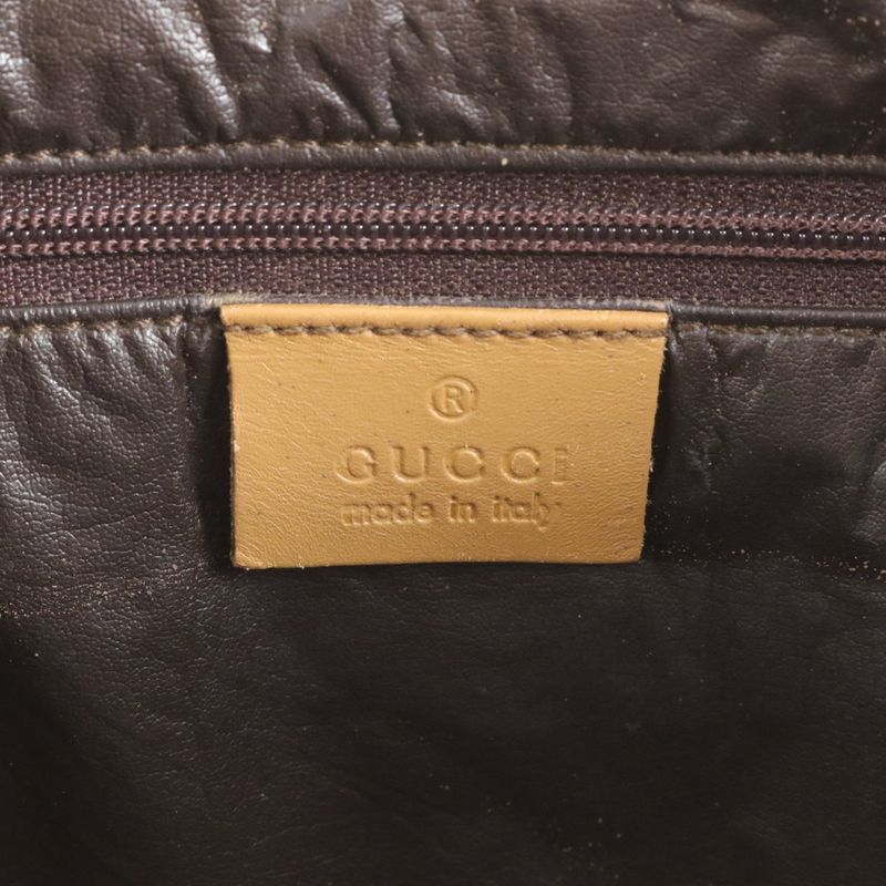 Gucci GG Canvas Sherry Line 002 Leather Tote