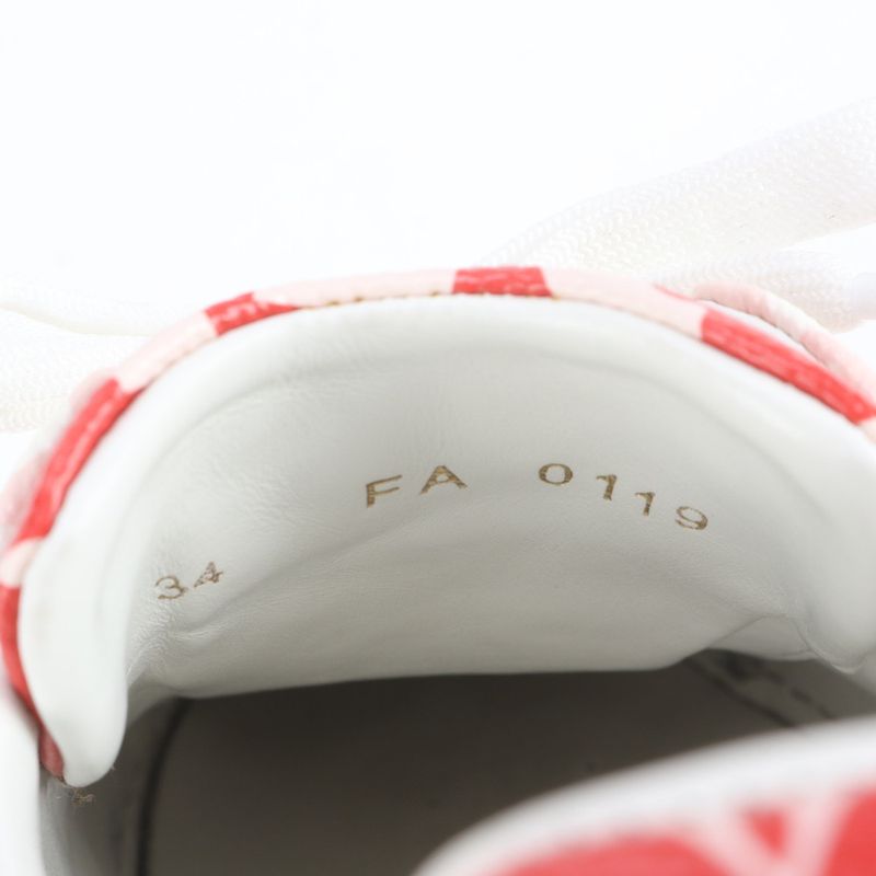 Louis Vuitton Monogram Time Out Line Leather Low Cut Sneakers Shoes 34