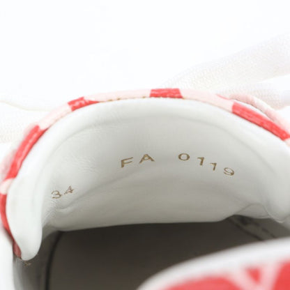Louis Vuitton Monogram Time Out Line Leather Low Cut Sneakers Shoes 34