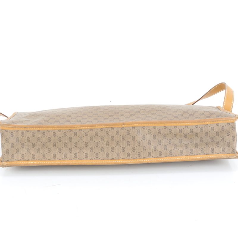 Gucci Old Micro GG Leather 2-Way Business Crossbody Shoulder Briefcase Tote