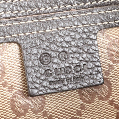 Gucci GG Crystal Leather Tote Shoulder Hand Brown A4 Eee