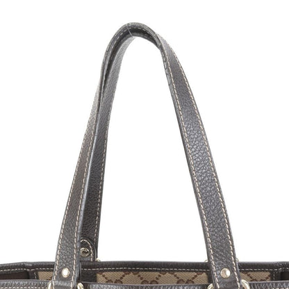 Gucci GG Crystal Leather Tote Shoulder Hand Brown A4 Eee