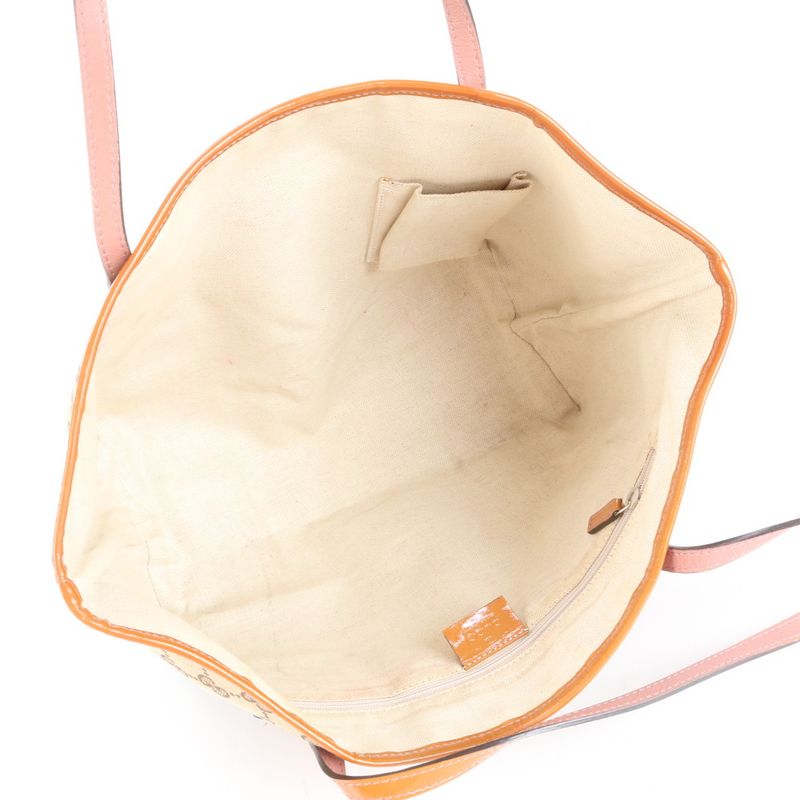 Gucci GG Canvas Sherry Line Leather Tote