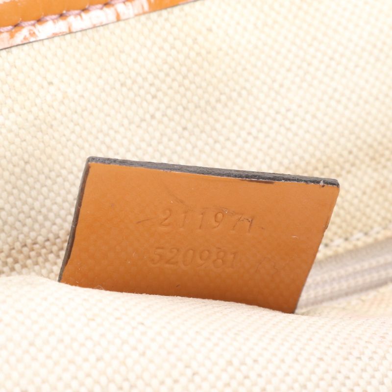 Gucci GG Canvas Sherry Line Leather Tote