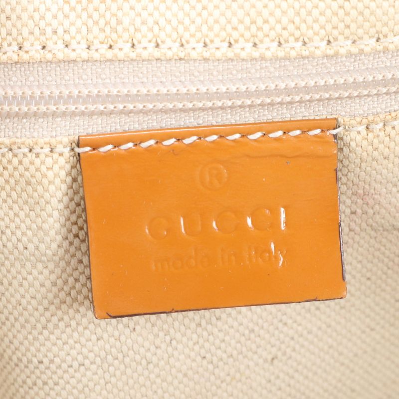 Gucci GG Canvas Sherry Line Leather Tote