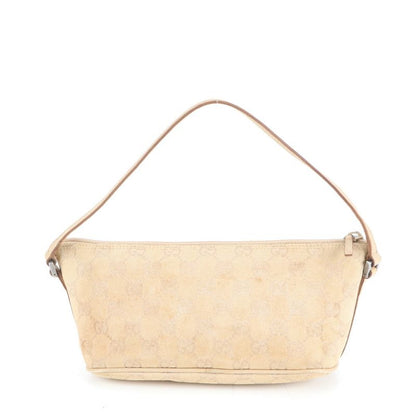 Gucci GG Canvas Beige Leather Shoulder Bag Hand Pouch