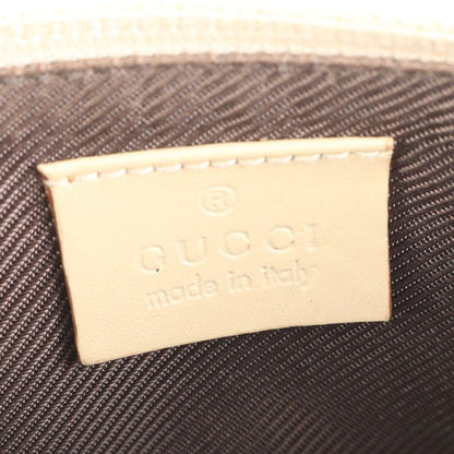 Gucci GG Canvas Beige Leather Shoulder Bag Hand Pouch