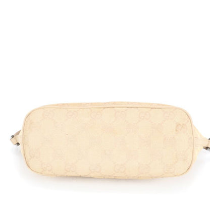 Gucci GG Canvas Beige Leather Shoulder Bag Hand Pouch