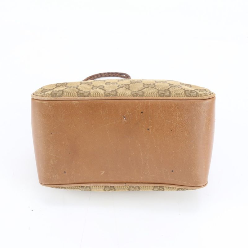 Gucci GG Canvas Leather Shoulder Bag Tote