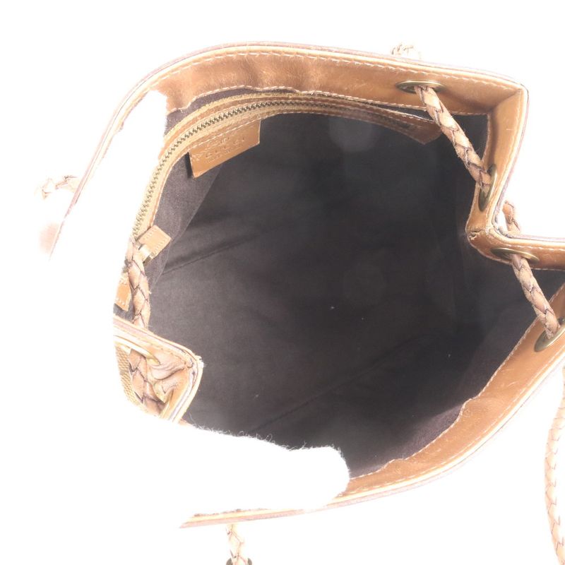 Gucci GG Canvas Leather Shoulder Bag Tote