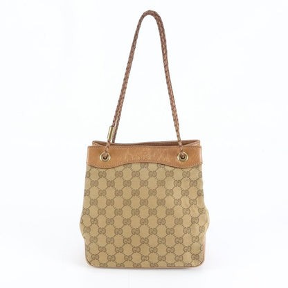 Gucci GG Canvas Leather Shoulder Bag Tote