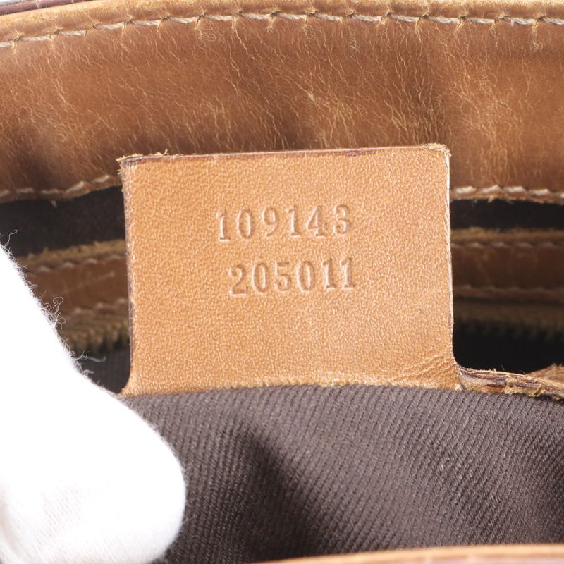 Gucci GG Canvas Leather Shoulder Bag Tote