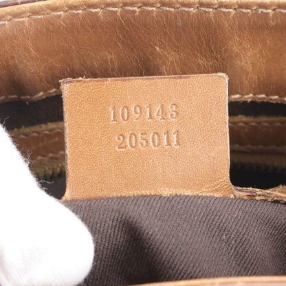 Gucci GG Canvas Leather Shoulder Bag Tote