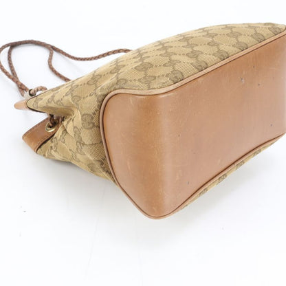 Gucci GG Canvas Leather Shoulder Bag Tote