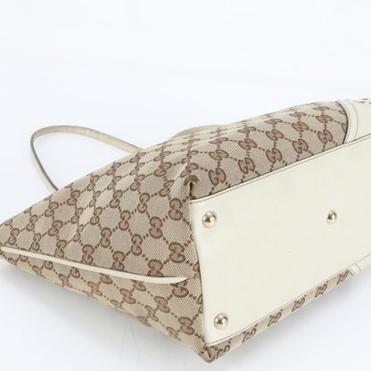 Gucci GG Canvas New Brit Leather Tote