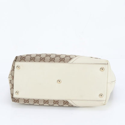 Gucci GG Canvas New Brit Leather Tote