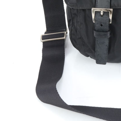 Prada Tessuto Nylon Triangle Logo Shoulder Bag Crossbody Messenger Black