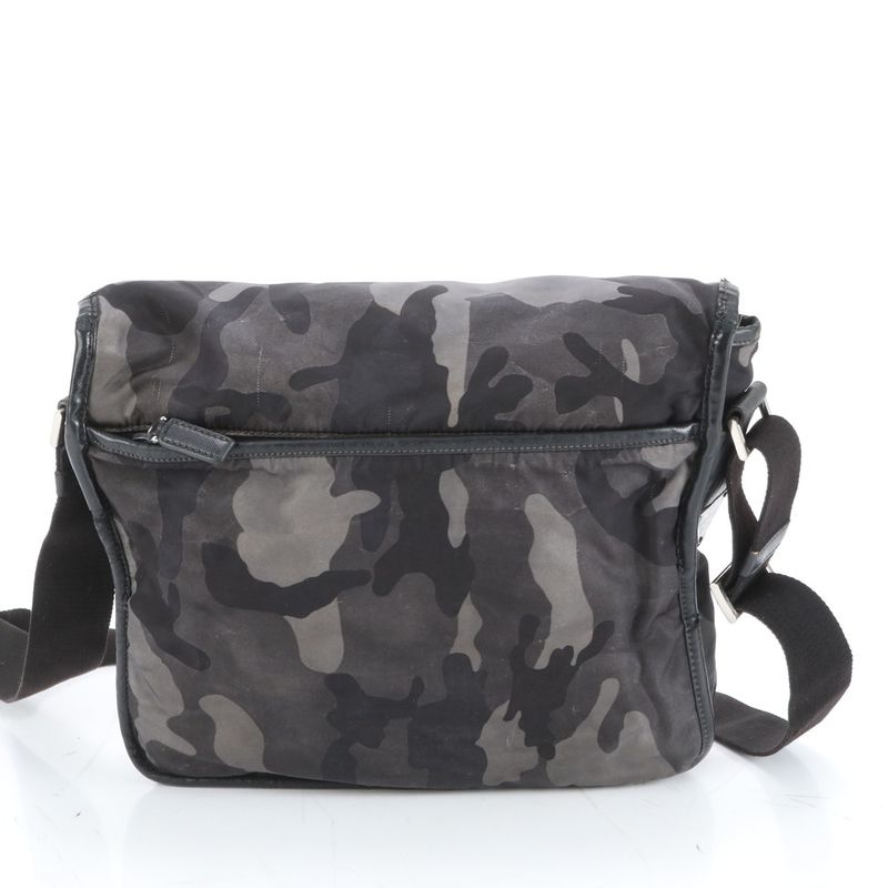 Prada Tessuto Nylon Camouflage Leather Shoulder Bag Crossbody Messenger