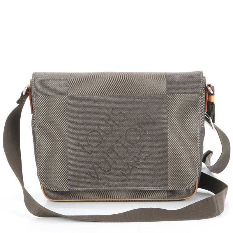 Louis Vuitton Damier Jean Petit Messager Tail Leather Shoulder Bag