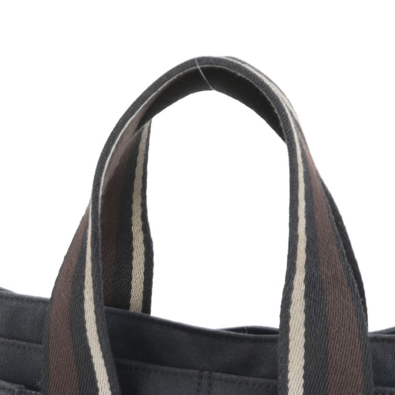 Hermes Troca Horizontal MM Leather Canvas Tote Shoulder Commuting Black