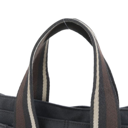 Hermes Troca Horizontal MM Leather Canvas Tote Shoulder Commuting Black