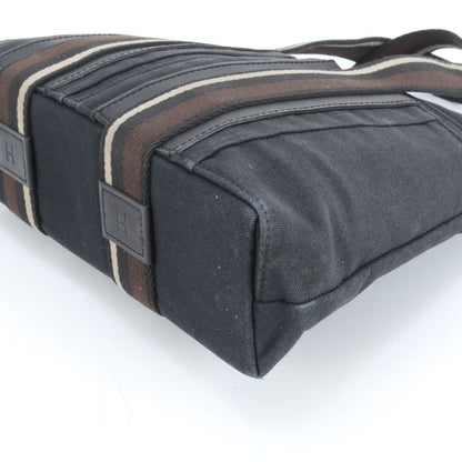 Hermes Troca Horizontal MM Leather Canvas Tote Shoulder Commuting Black