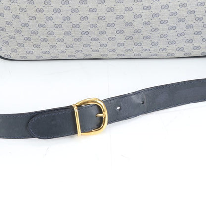 Gucci Vintage Micro GG 001 86 Leather Shoulder Bag Crossbody Navy